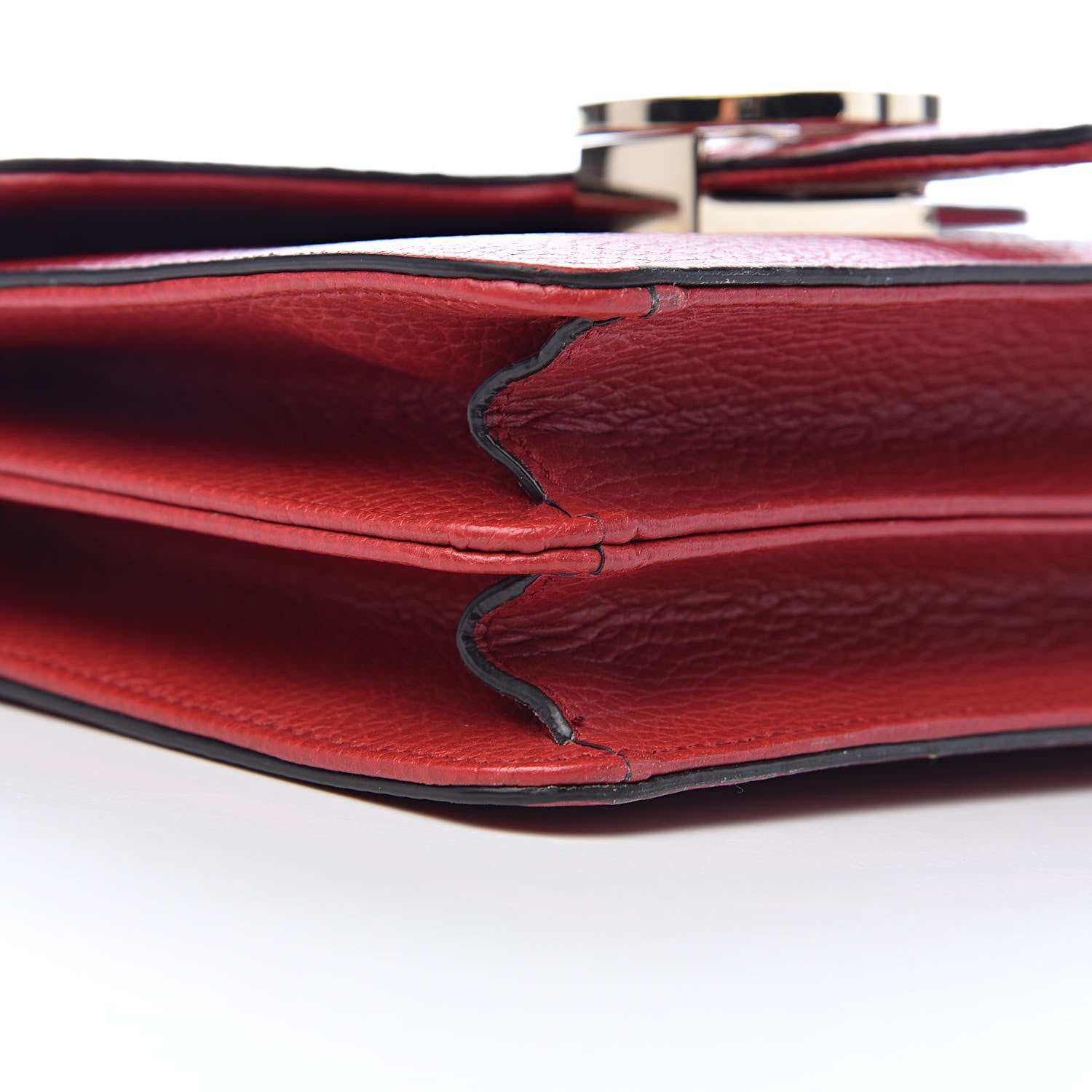 Gucci Dollar Calfskin Small Interlocking G Shoulder Bag Red 10 of 12