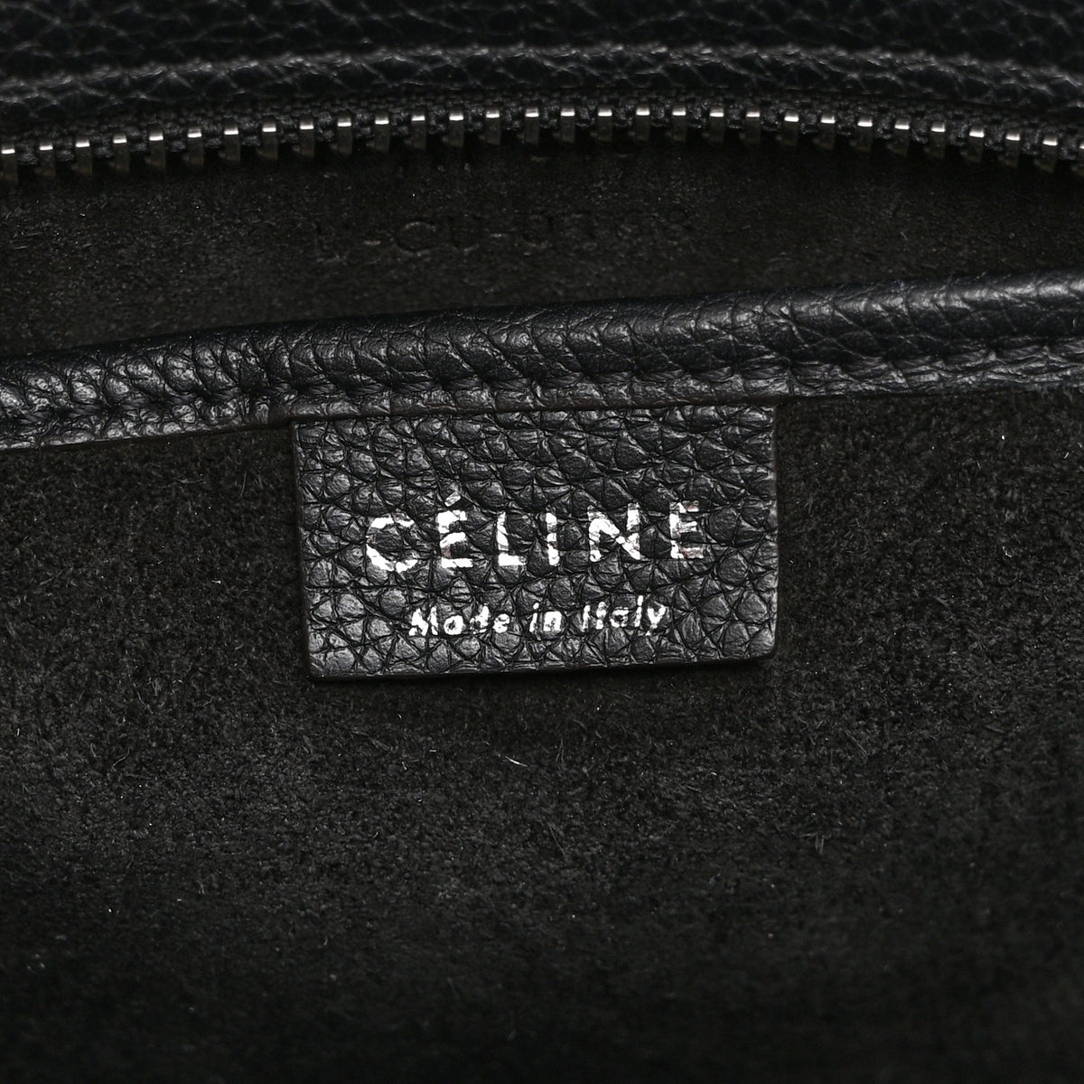 Celine Drummed Calfskin Nano Luggage Black 6 of 10