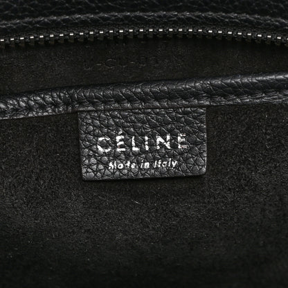 Celine Drummed Calfskin Nano Luggage Black 6 of 10