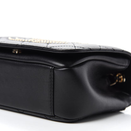Chanel Lambskin Quilted Studded CC Flap Black 7 of 10