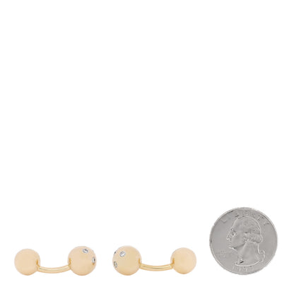 Tiffany 18K Yellow Gold Diamond Etoile Cufflinks 2 of 4