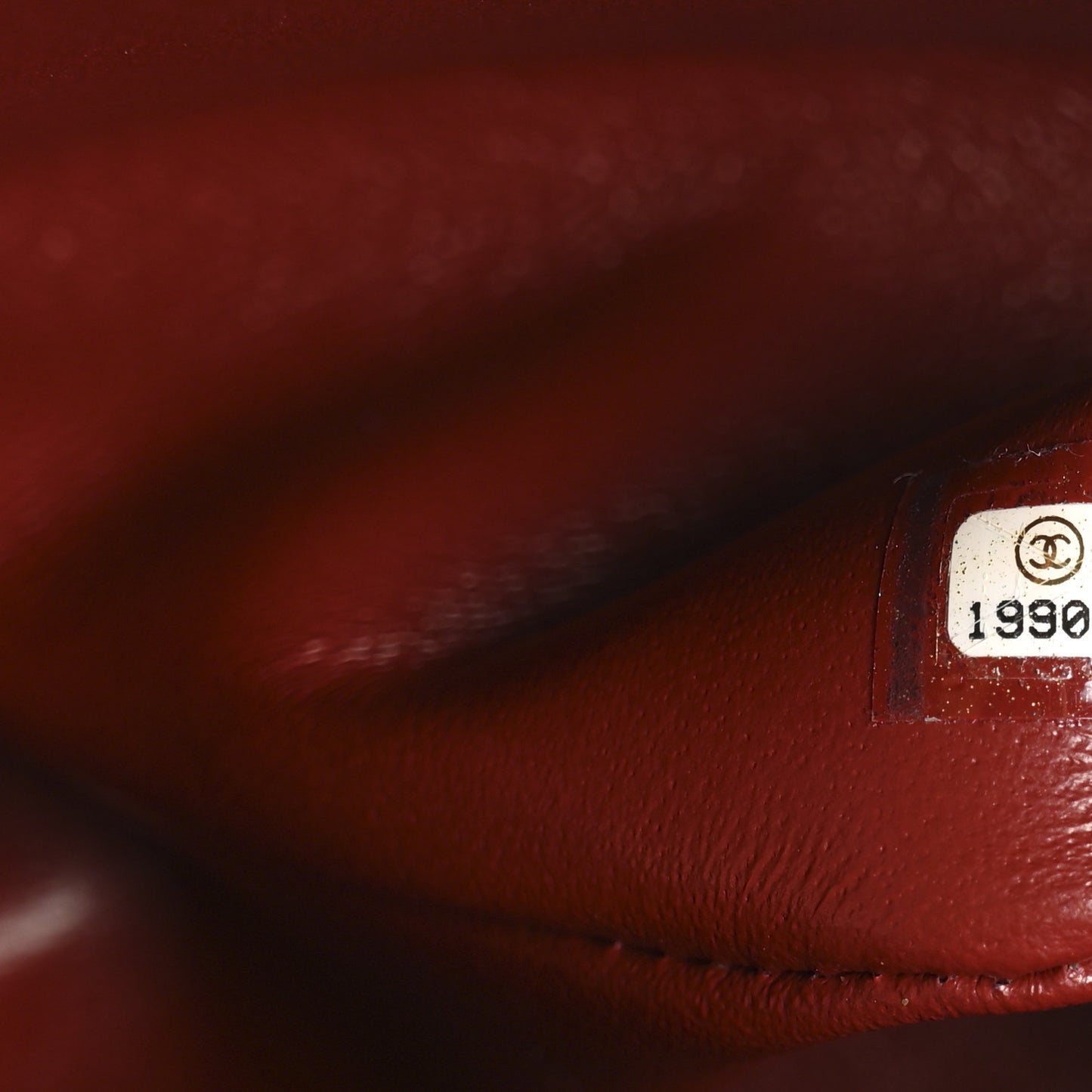 Patent Quilted Jumbo Double Flap Dark Red