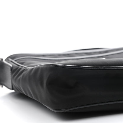 Prada Tessuto Nylon Saffiano Flat Messenger Bag Black 5 of 9