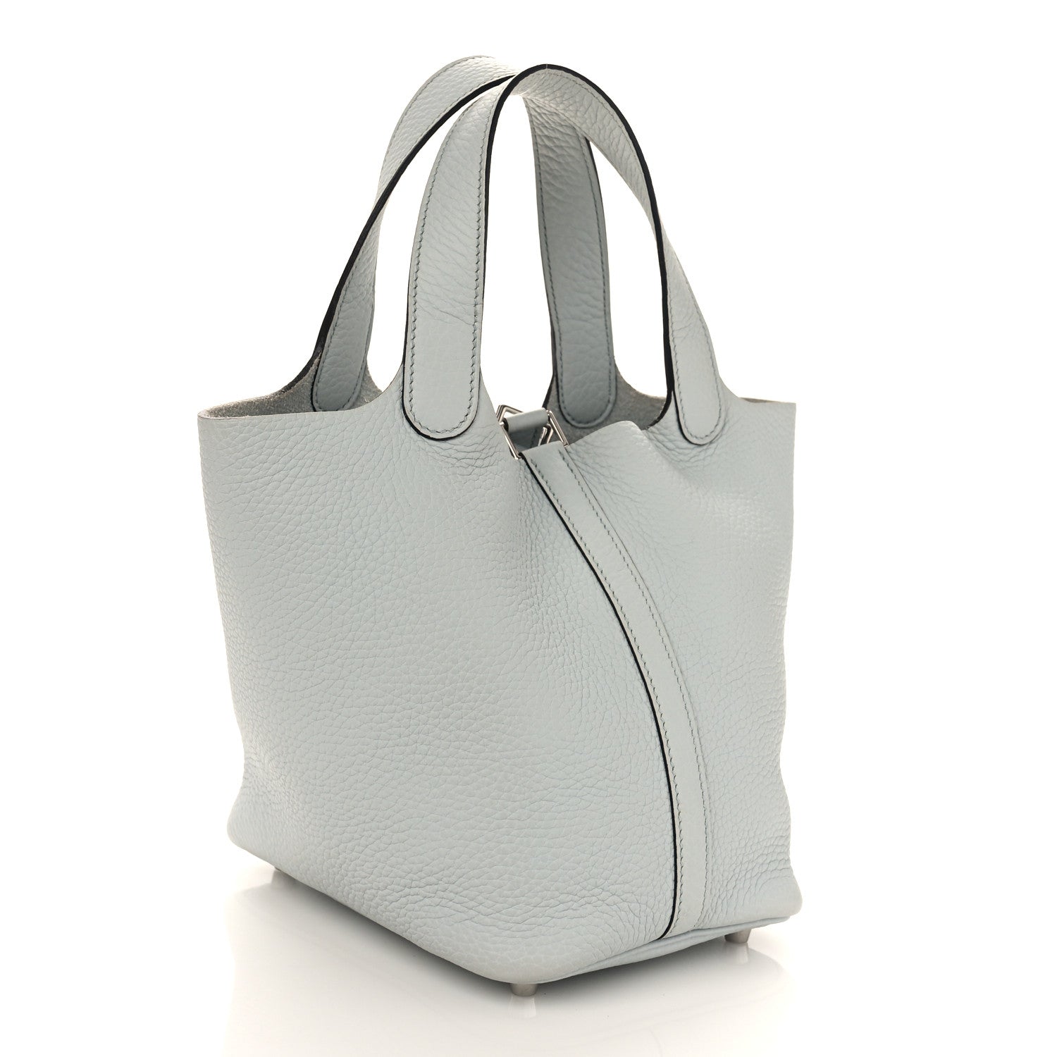 Hermes Taurillon Clemence Picotin Lock 18 PM Bleu Pale 3 of 7