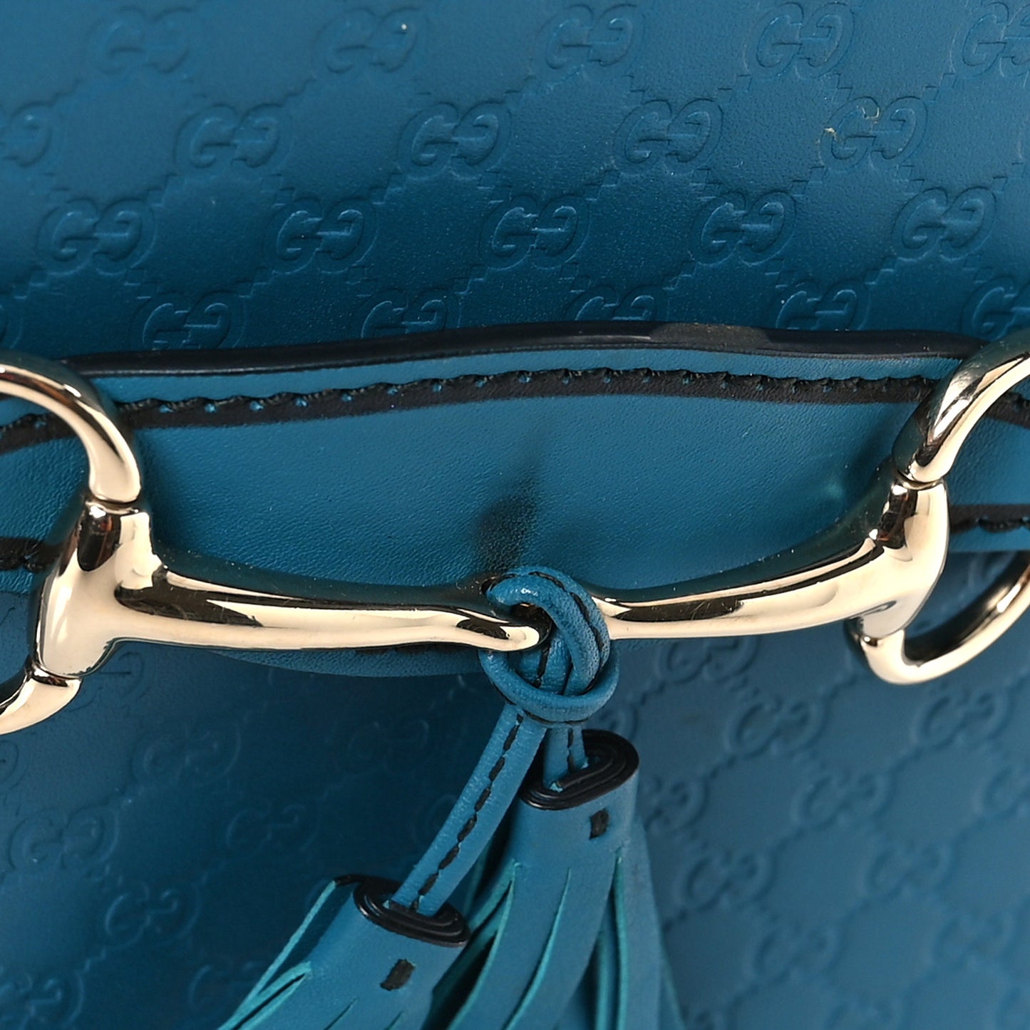 Soft Microguccissima Medium Emily Chain Shoulder Bag Deep Cobalt