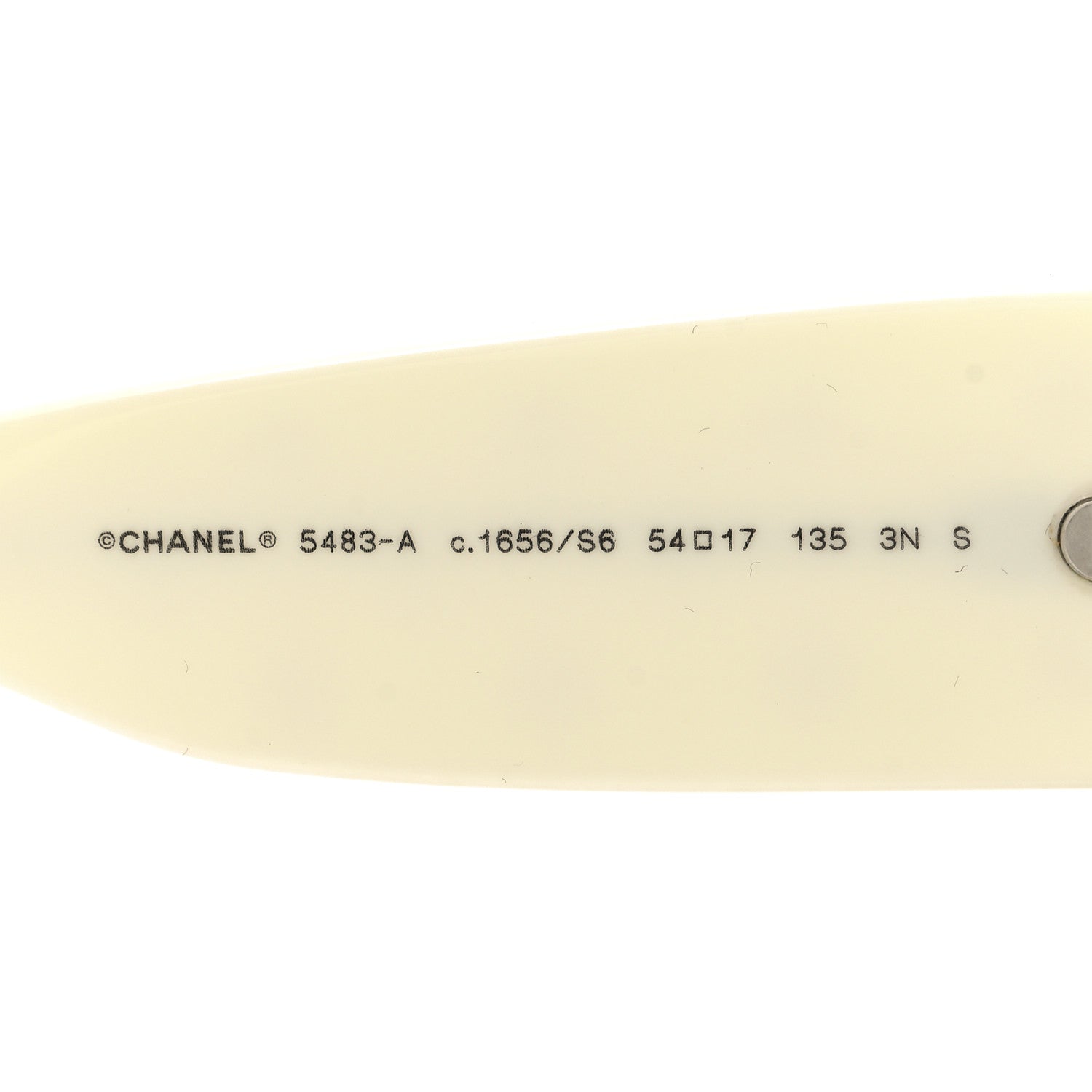 Chanel Acetate Quilted CC Rectangle Sunglasses 5483-A White Black 5 of 7