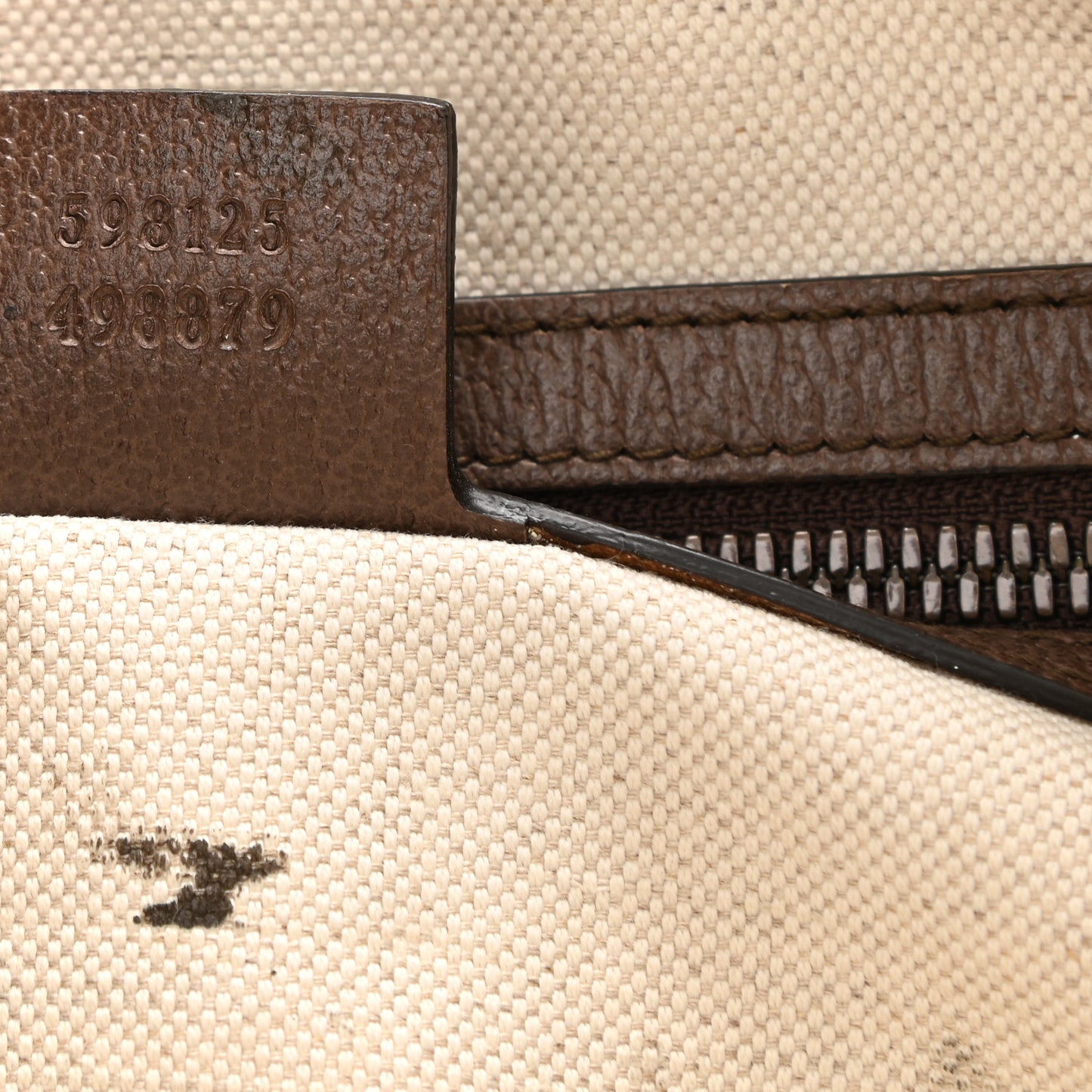 GG Supreme Monogram Web Small Ophidia Half Moon Hobo Brown