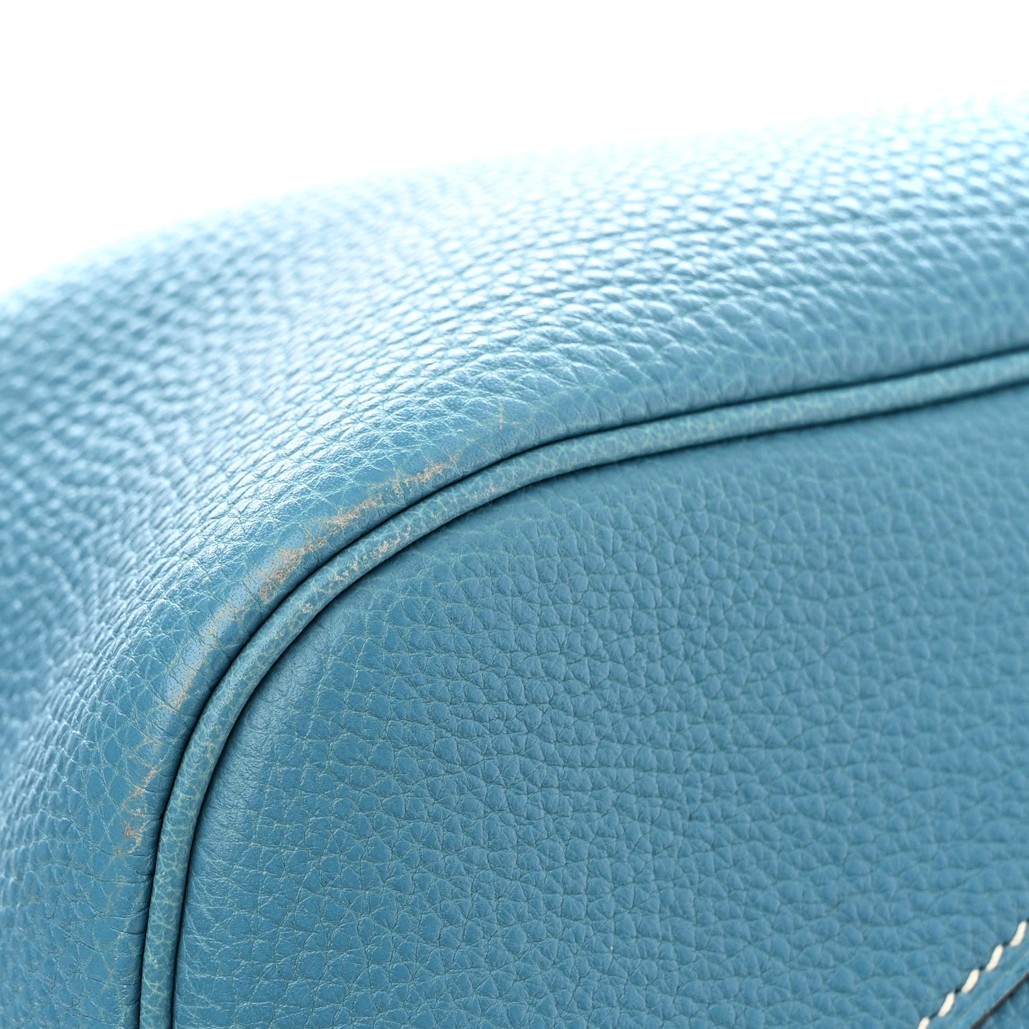 Hermes Togo Trim II 31 Shoulder Bag Blue Jean 10 of 10