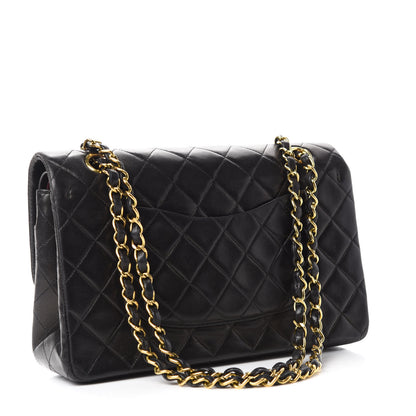 Chanel Lambskin Quilted Medium Double Flap Black 3 of 15