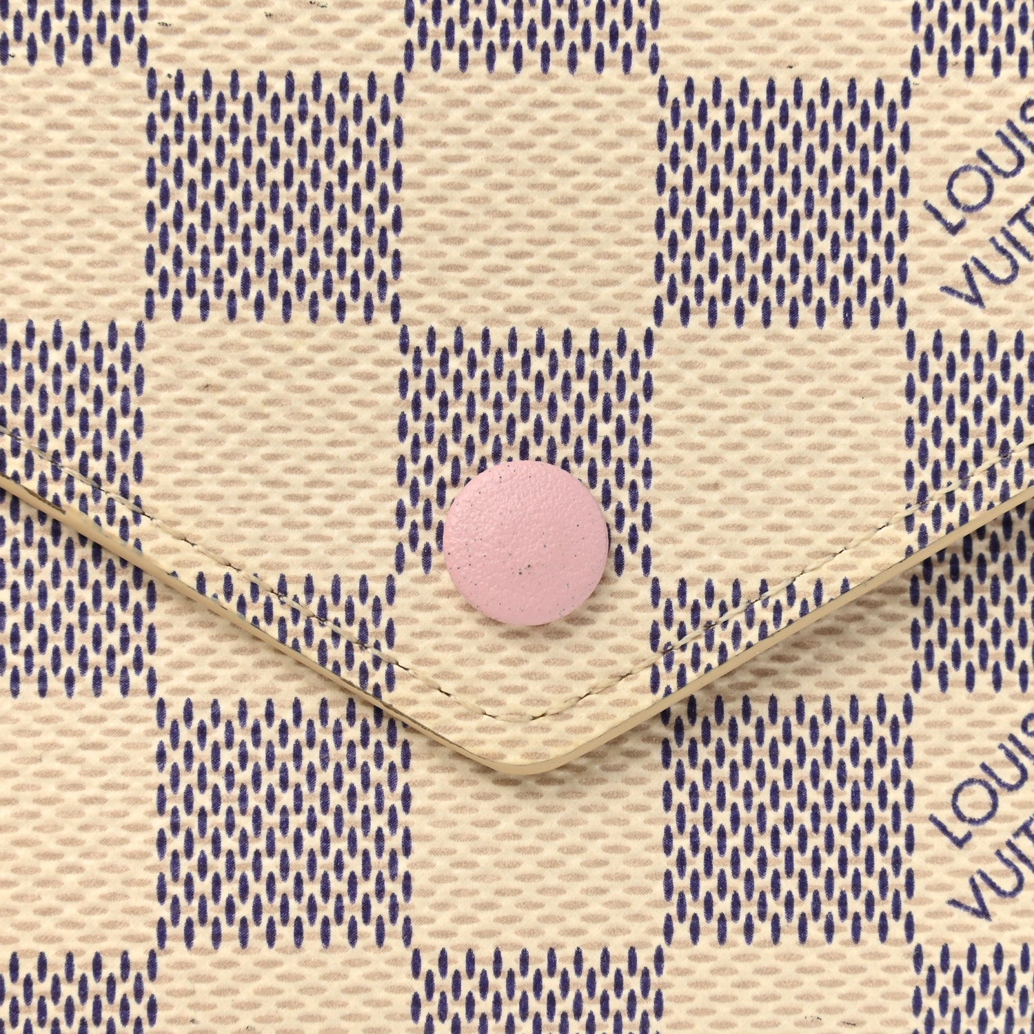 Louis Vuitton Damier Azur Victorine Wallet Rose Ballerine 8 of 8