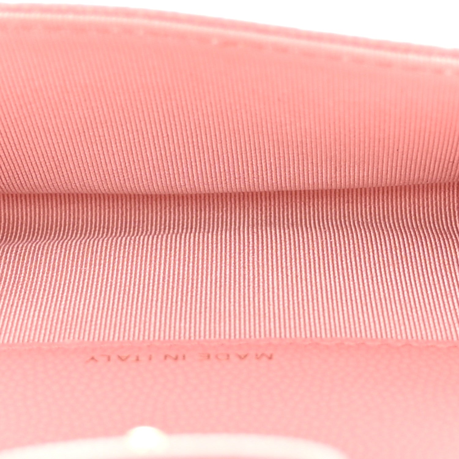Chanel Caviar Chevron Quilted Flap Card Holder Pink 5 of 10