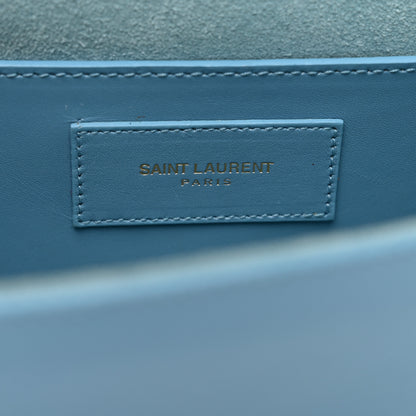 Saint Laurent Smooth Calfskin Classic Monogram Cassandre Clutch Blue Glacier 6 of 9