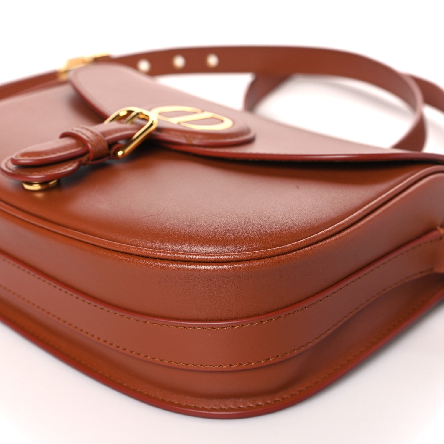 Christian Dior Box Calfskin Medium Bobby Flap Dark Tan 9 of 10