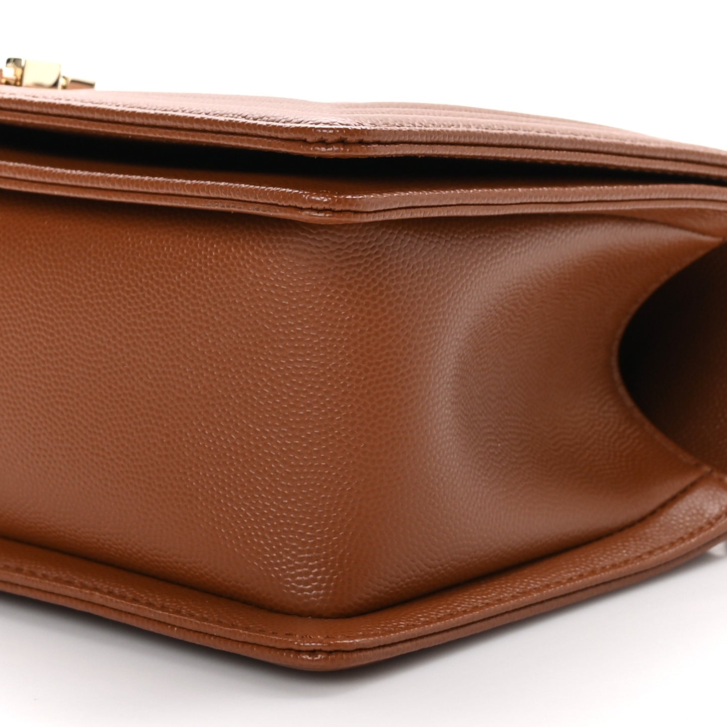 Caviar Quilted Medium Boy Flap Brown
