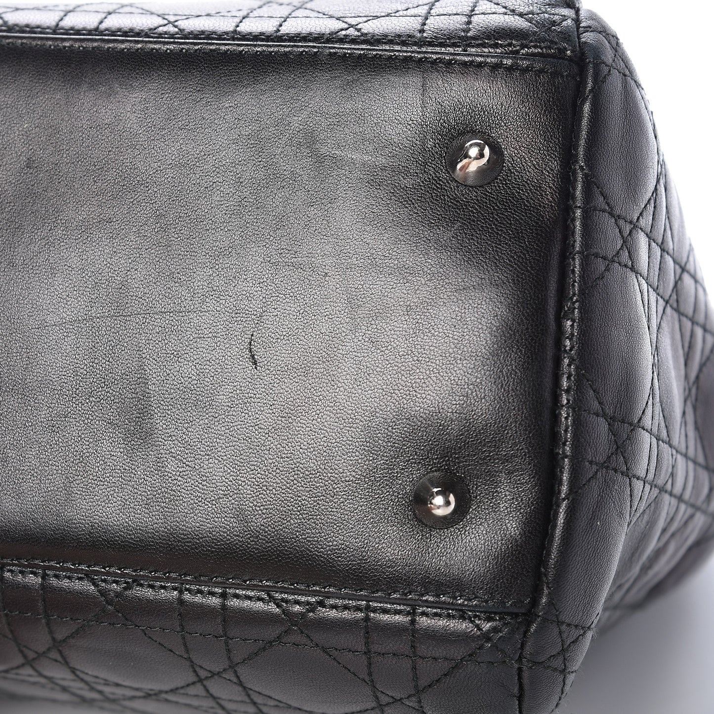 Lambskin Cannage Large Dior Soft Shopping Tote Black