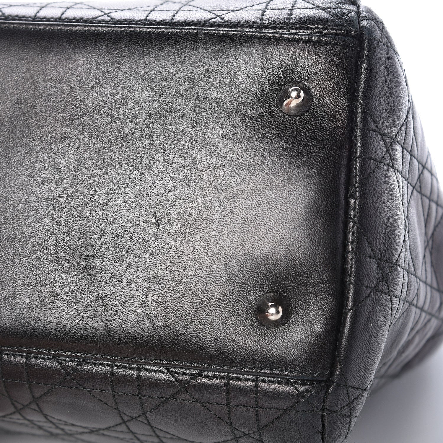 Christian Dior Lambskin Cannage Large Dior Soft Shopping Tote Black 19 of 20