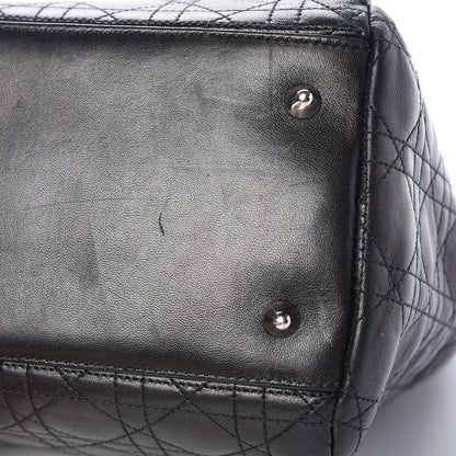 Christian Dior Lambskin Cannage Large Dior Soft Shopping Tote Black 19 of 20