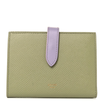 Celine Grained Calfskin Medium Multifunction Strap Wallet Sage Lilas 1 of 9