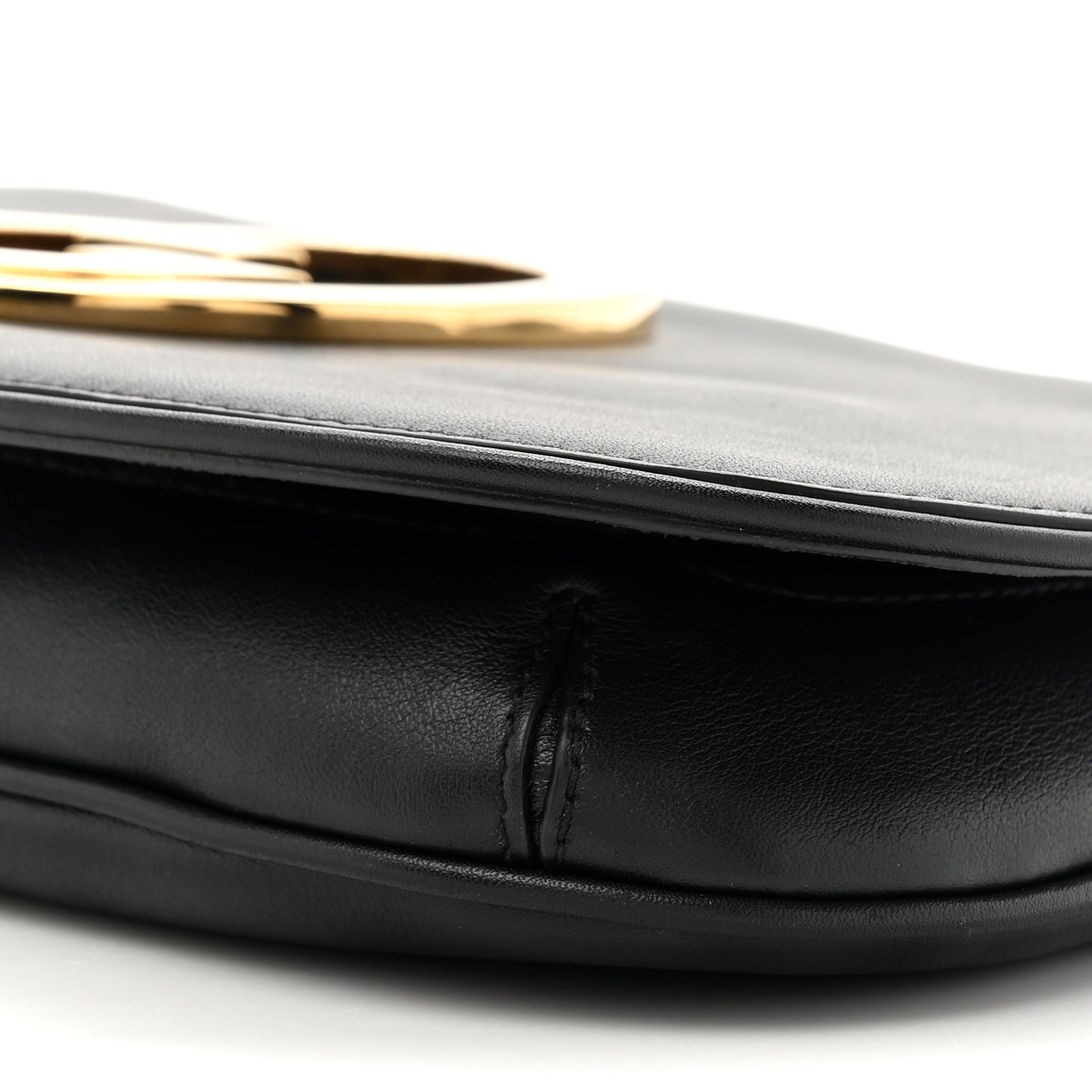Roxy Calfskin Blondie Chain Shoulder Flap Bag Black