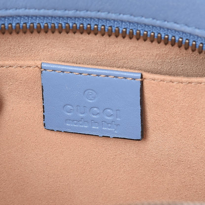Gucci Calfskin Matelasse Small GG Marmont Chain Shoulder Bag Clear Sky Blue 6 of 19