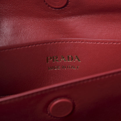 Prada Saffiano Cuir Medium Double Bag Black Fuoco 6 of 10