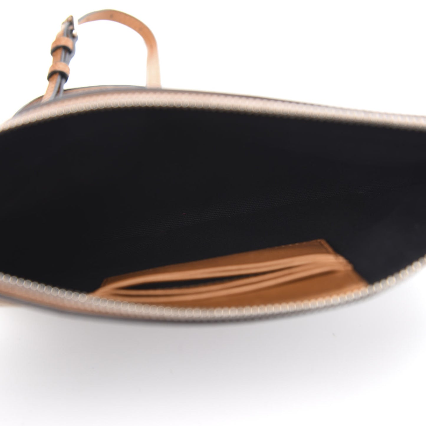 Mega Check Peyton Crossbody Clutch Bag Saddle Brown