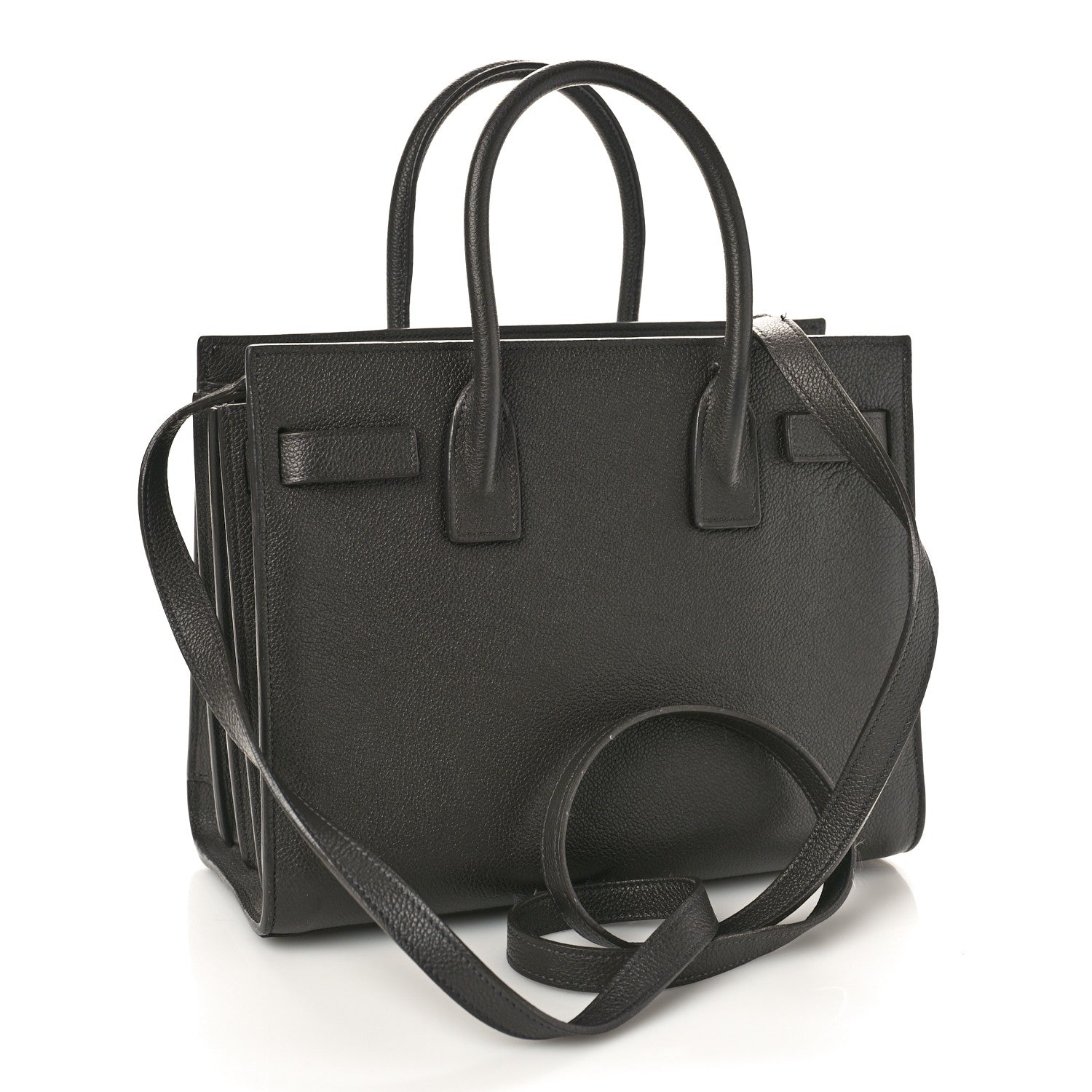 Saint Laurent SAINT LAURENT Grain De Poudre Small Sac De Jour Dark Smog 3 of 13