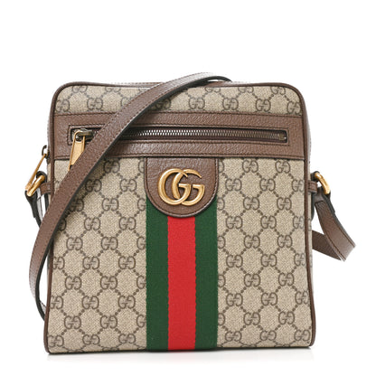 Gucci GG Supreme Monogram Web Small Ophidia Messenger Bag Brown 1 of 10