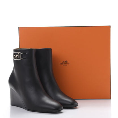 Hermes Calfskin Andrene Ankle Boots 39 Black 8 of 8