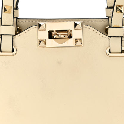 Valentino Garavani Vitello Mini Rockstud Tote Ivory 10 of 13