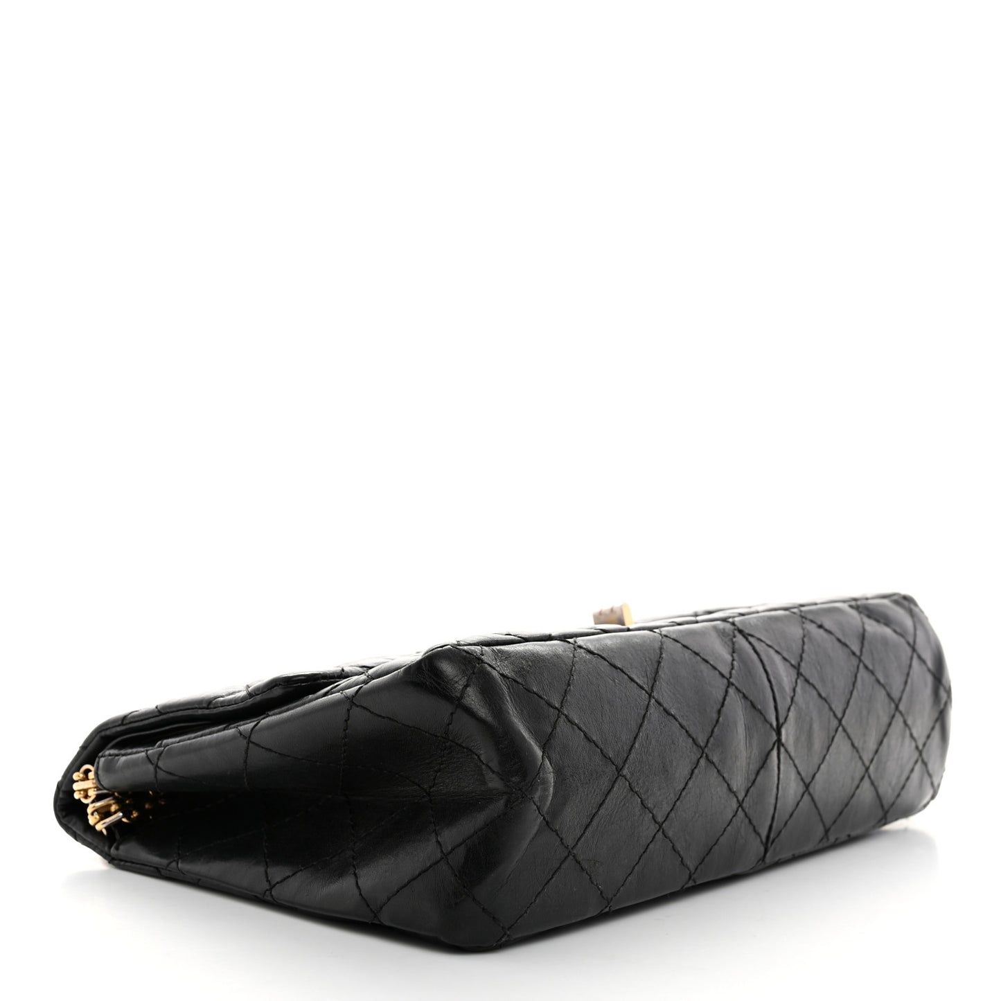 Aged Calfskin Quilted 2.55 Reissue 226 Flap Black