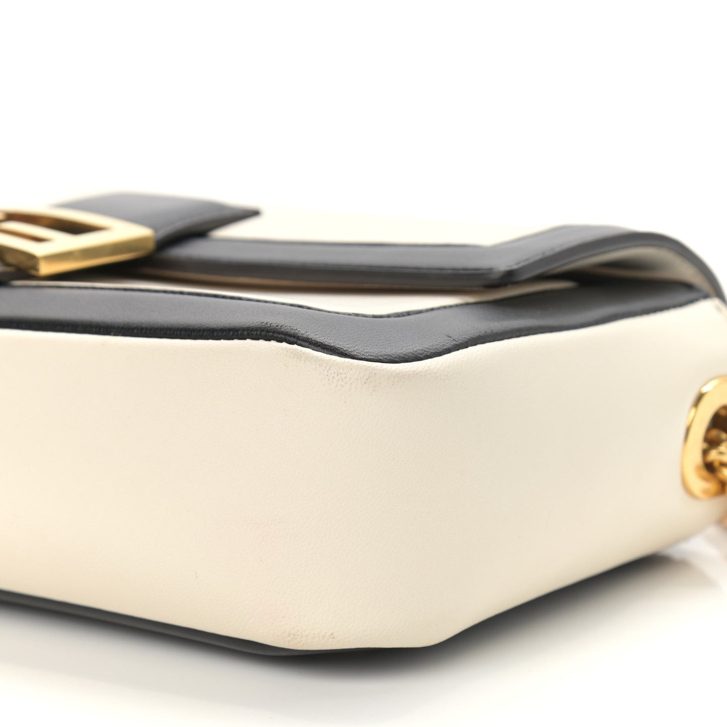 Nappa Apolo Bi-Color Chain Baguette Uovo Black