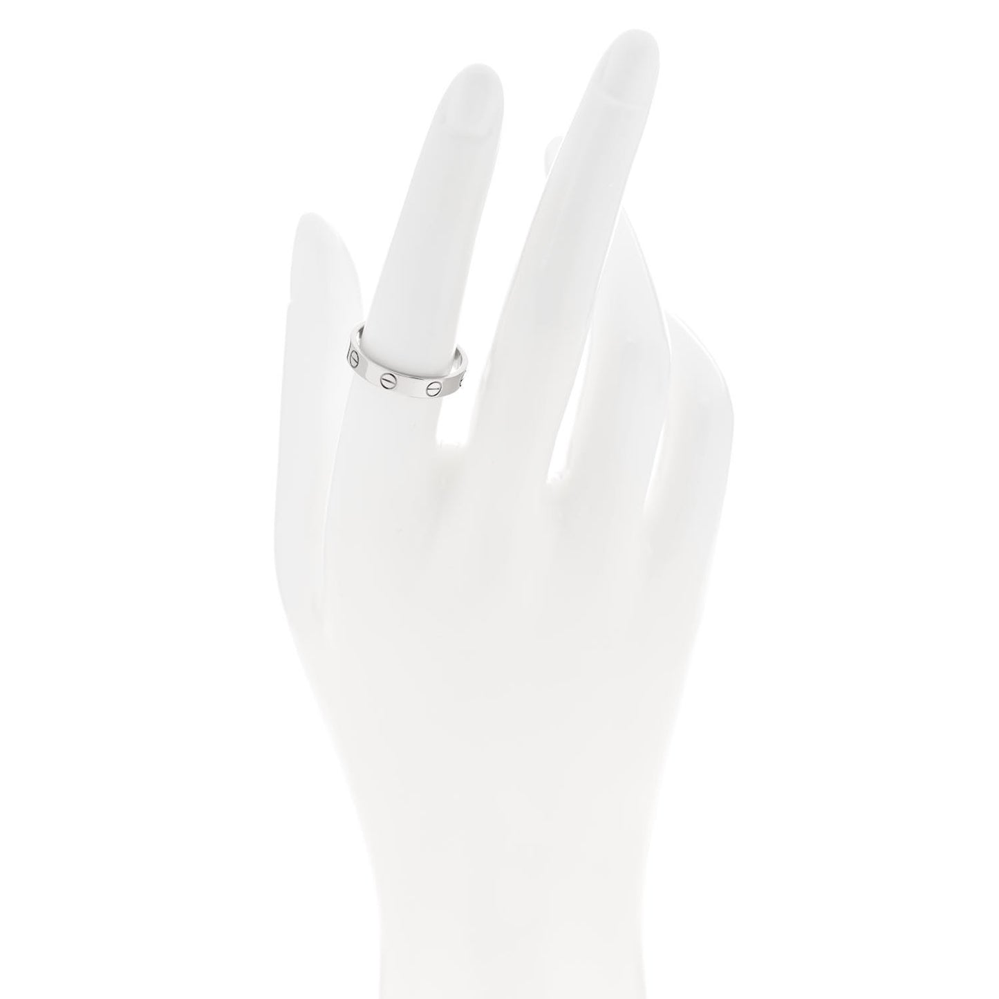 18K White Gold 3.5mm LOVE Wedding Band Ring 55 7.25