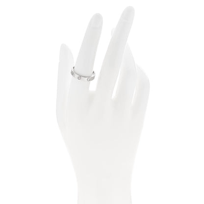 Cartier 18K White Gold 3.5mm LOVE Wedding Band Ring 55 7.25 2 of 4