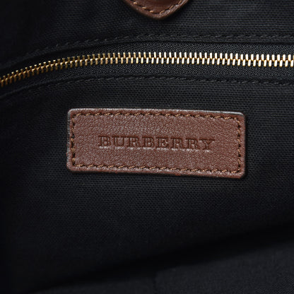 Burberry Soft Calfskin House Check Big Crush Tote Brown Ochre 7 of 12