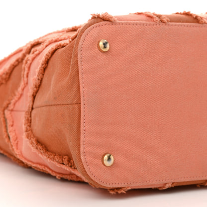 Chanel Canvas Chevron Cuba Patchwork Shopper Tote Orange 9 of 14