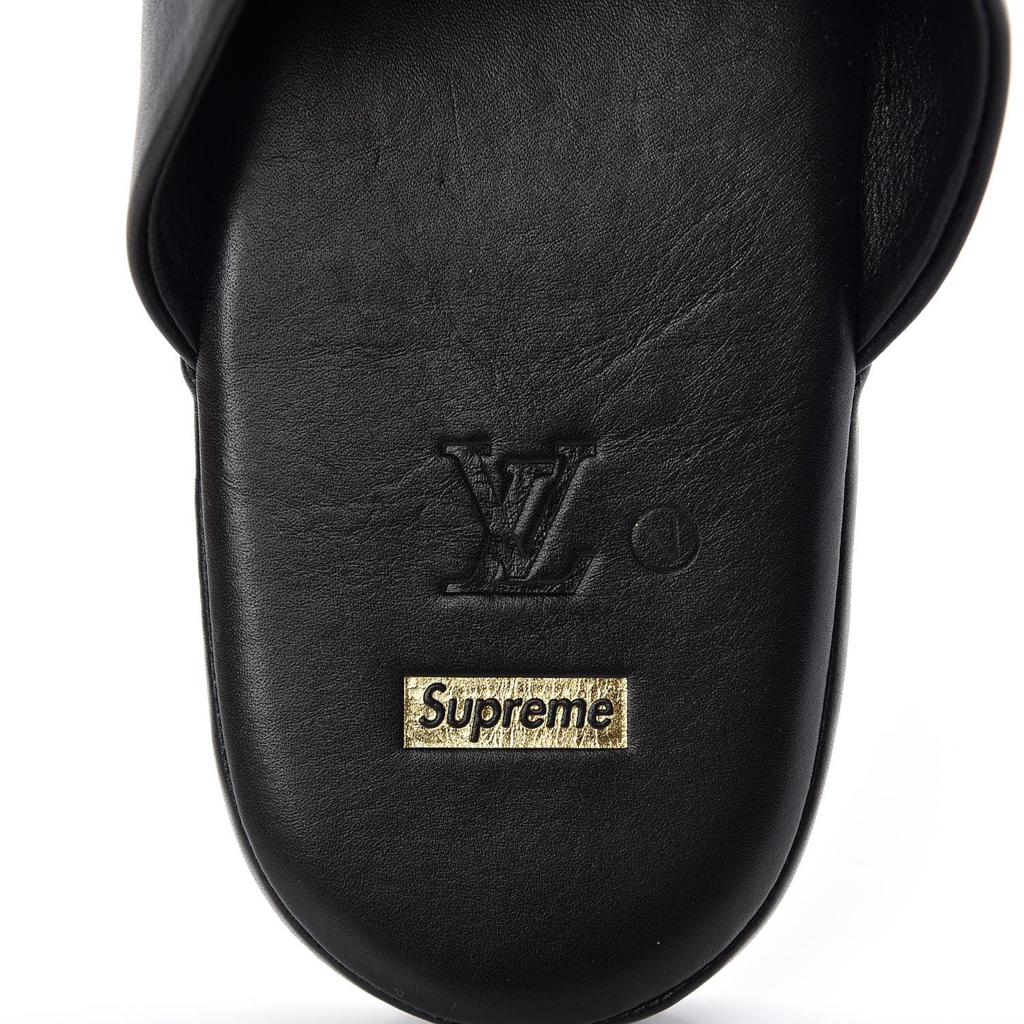 X SUPREME Lambskin Mens Hugh Slippers 7 Black