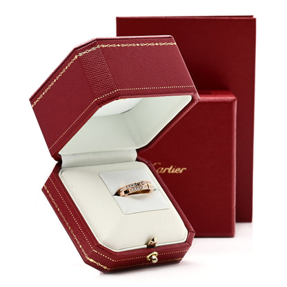 Cartier 18K Pink Gold Diamond Maillon Panthere 2 Half Rows Ring 49 4.75 5 of 5