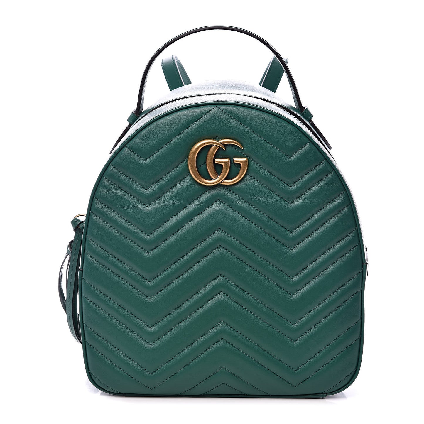 Calfskin Matelasse GG Marmont Dome Backpack Emerald Green