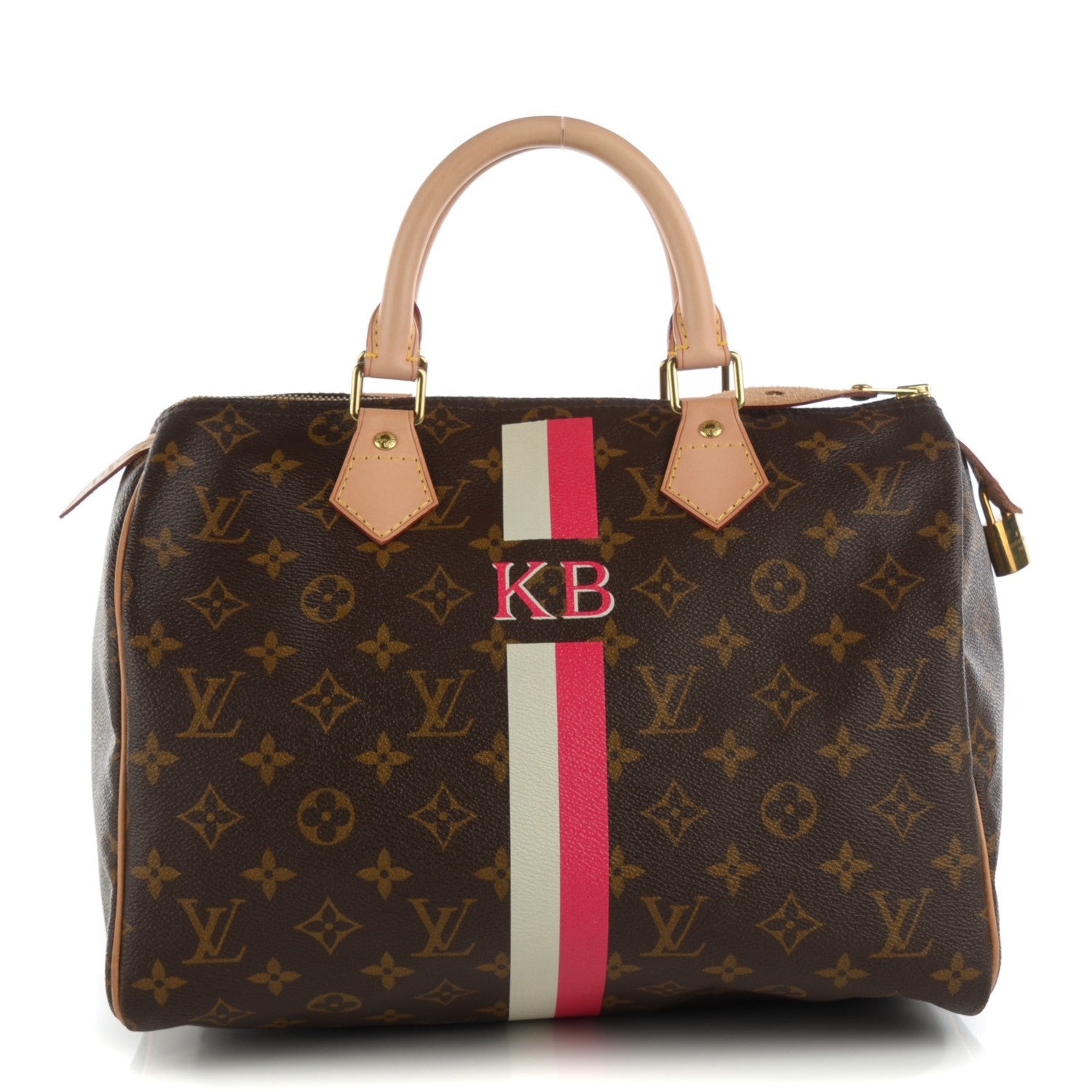 Louis Vuitton Monogram My LV Heritage Speedy 30 White Fuchsia 1 of 7