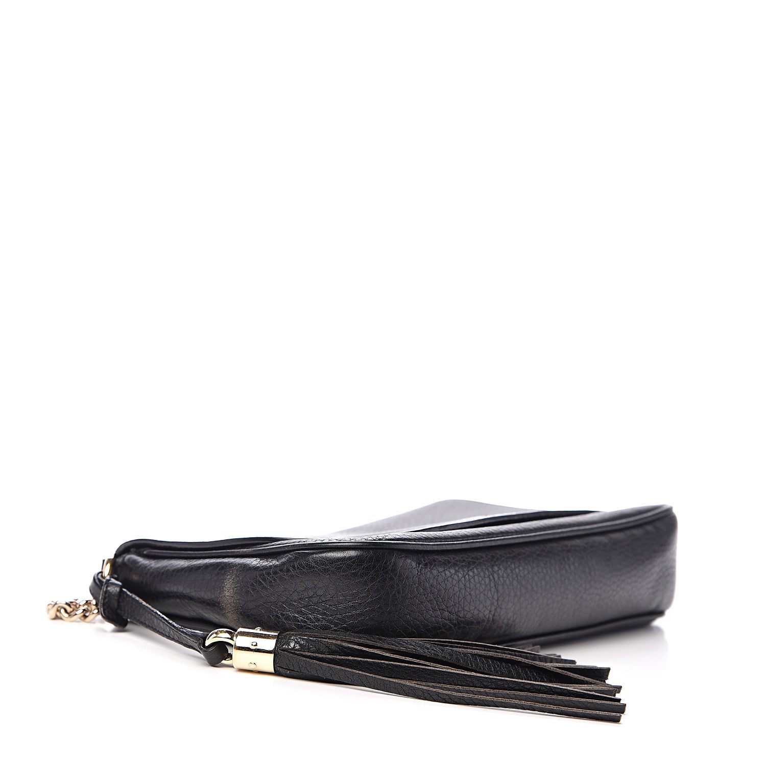 Gucci Pebbled Calfskin Medium Soho Flap Crossbody Black 3 of 9