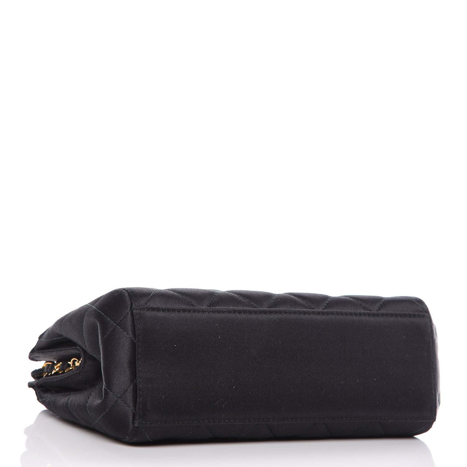 Chanel Satin Quilted Shoulder Bag Black 4 of 11