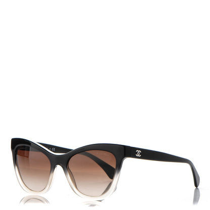 Chanel Acetate CC Cat Eye Summer Sunglasses 5350 Black Beige 1 of 8