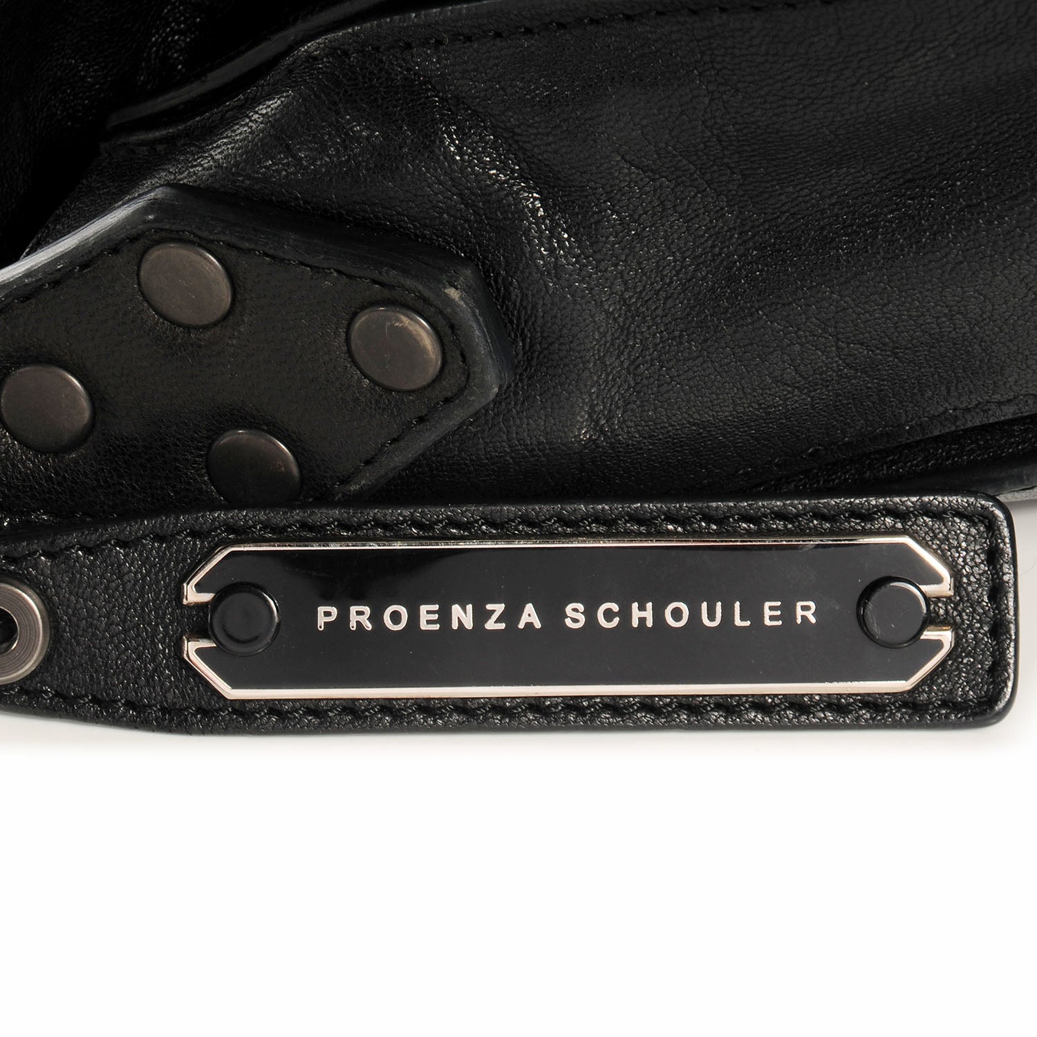 Proenza Schouler Lambskin PS1 Medium Satchel Black 6 of 14