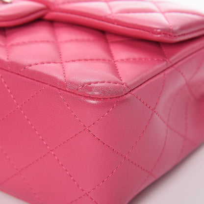 Chanel Lambskin Quilted Mini Rectangular Flap Fuchsia 17 of 19