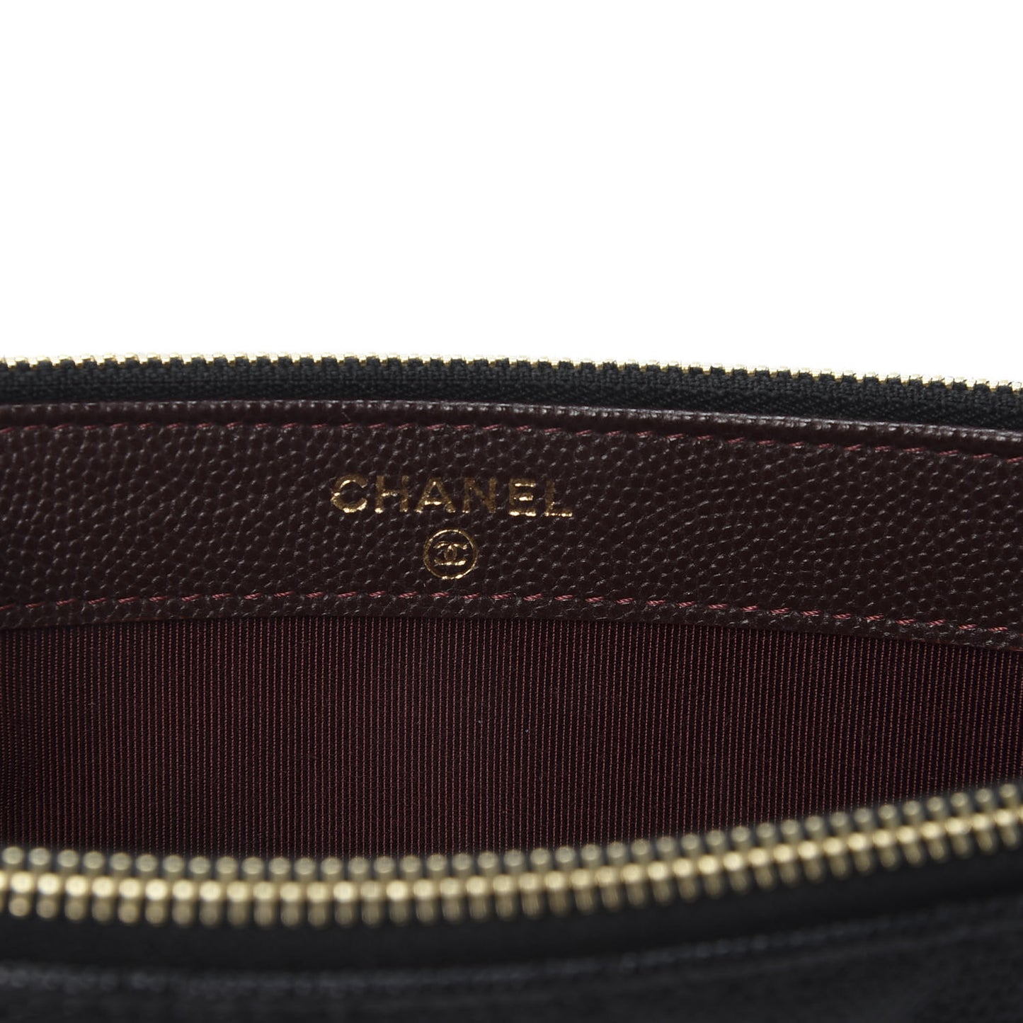 Caviar Quilted Small Clutch With Chain Black