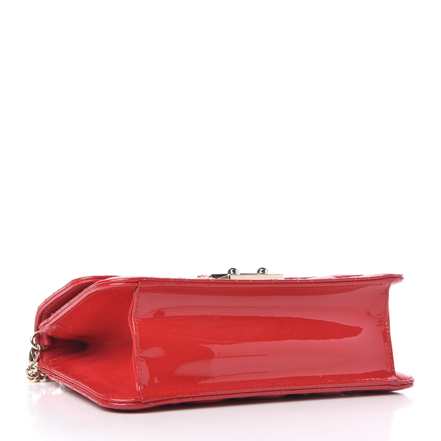 Patent Cannage Miss Dior Promenade Pouch Red