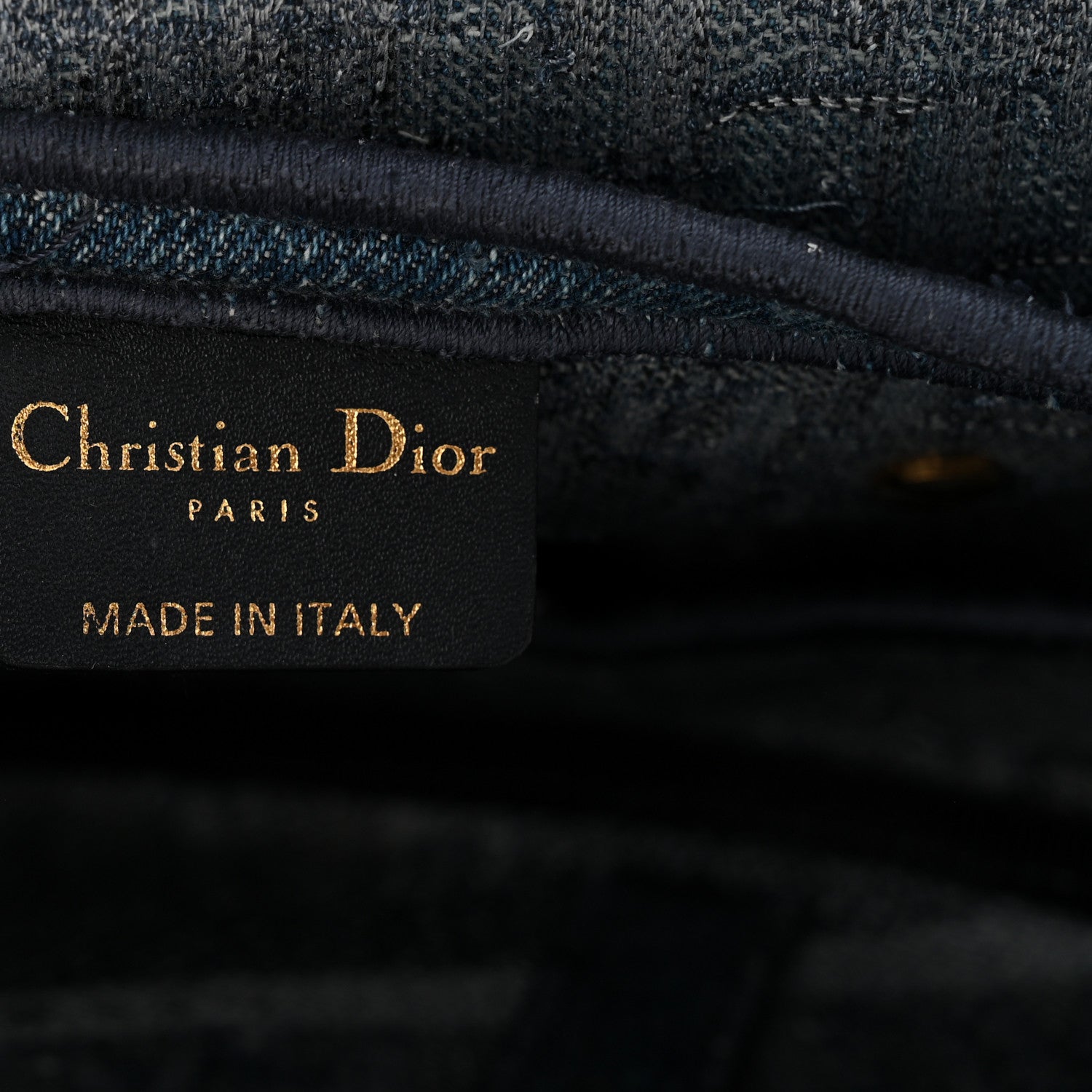 Christian Dior Oblique Embroidered Saddle Bag Denim Blue 1883943