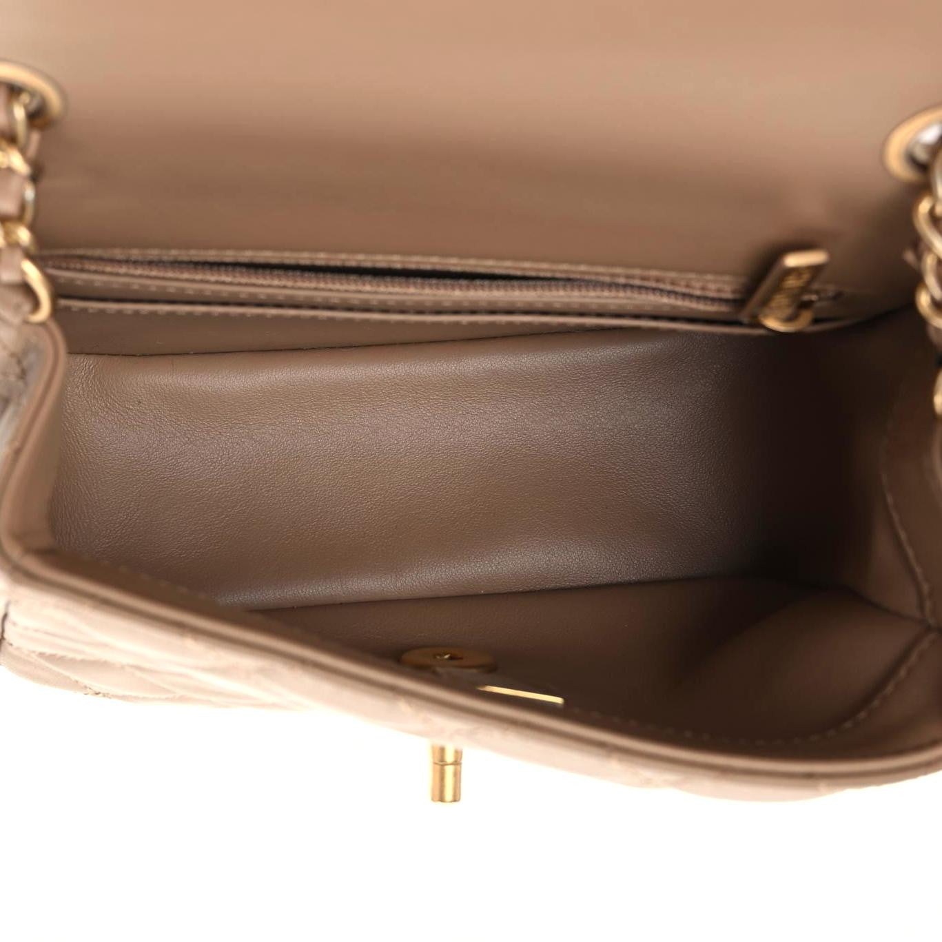 Chanel Lambskin Quilted Mini Pearl Crush Flap Beige 5 of 9
