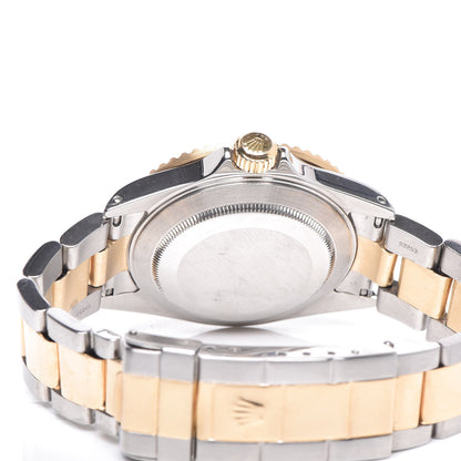 Rolex Stainless Steel 18K Yellow Gold 40mm Submariner Oyster Perpetual Date Watch Black 16613 5 of 6